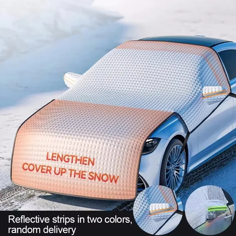 Robuste Frontscheibenabdeckung schützt Ihr Auto im Winter zuverlässig vor Frost, Eis und Schnee.