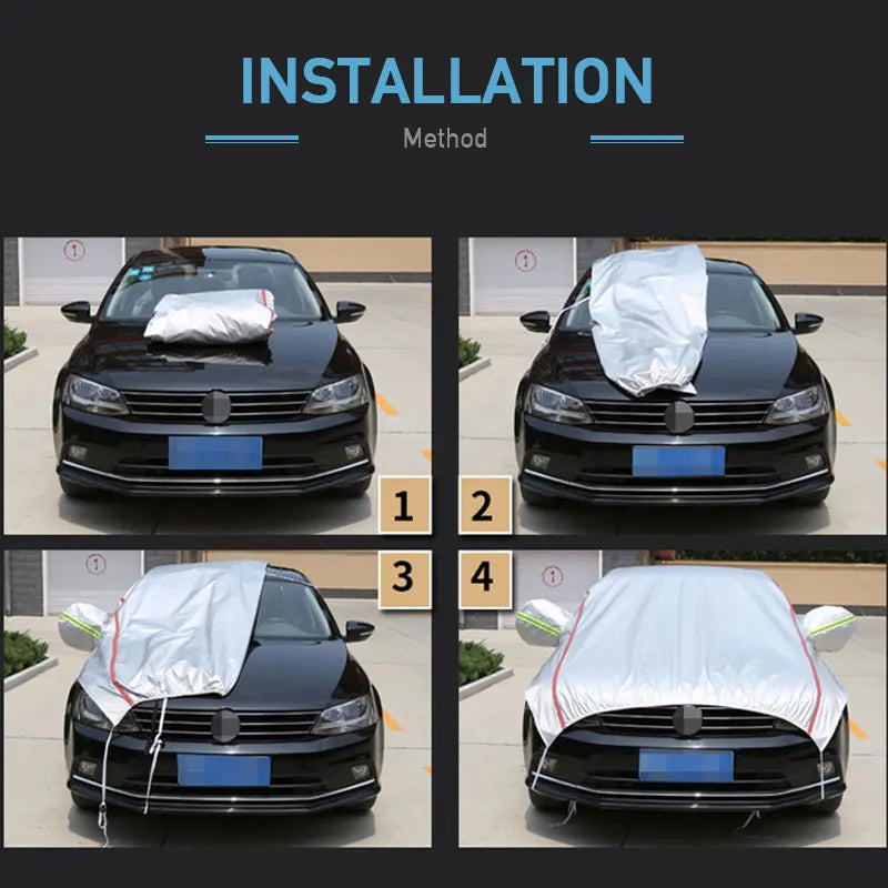 Außenabdeckung für Auto, schützt vor Diebstahl, UV-Strahlen, Wind und Niederschlag.
