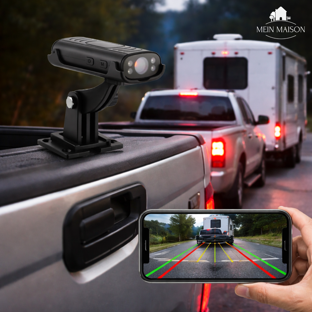 Wasserdichte HD Nachtsicht-Rückfahrkamera für Auto, klare Sicht bei Dunkelheit, sichere Parkhilfe.