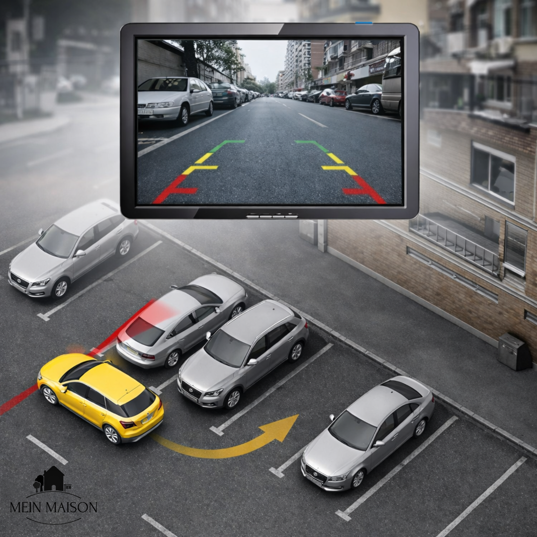 Kabellose Rückfahrkamera mit einfacher Installation, ideal als Auto Zubehör für sicheres Rangieren.
