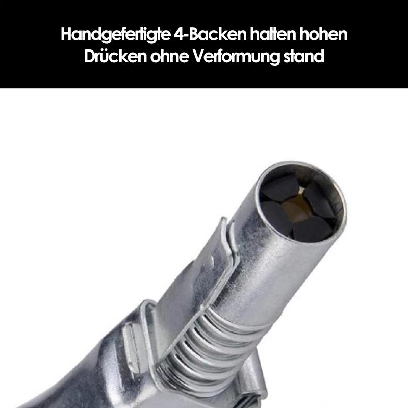 Universelle Hydraulik-Fettpresse-Kupplung für sicheres, leckagefreies Schmieren von Maschinen in Industrie und Werkstatt.