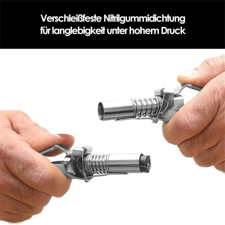 Heavy-Duty Fettpresse-Greifmundstück für Hydraulik-Schmiernippel, sichere Verbindung ohne Leckagen bei der Wartung.