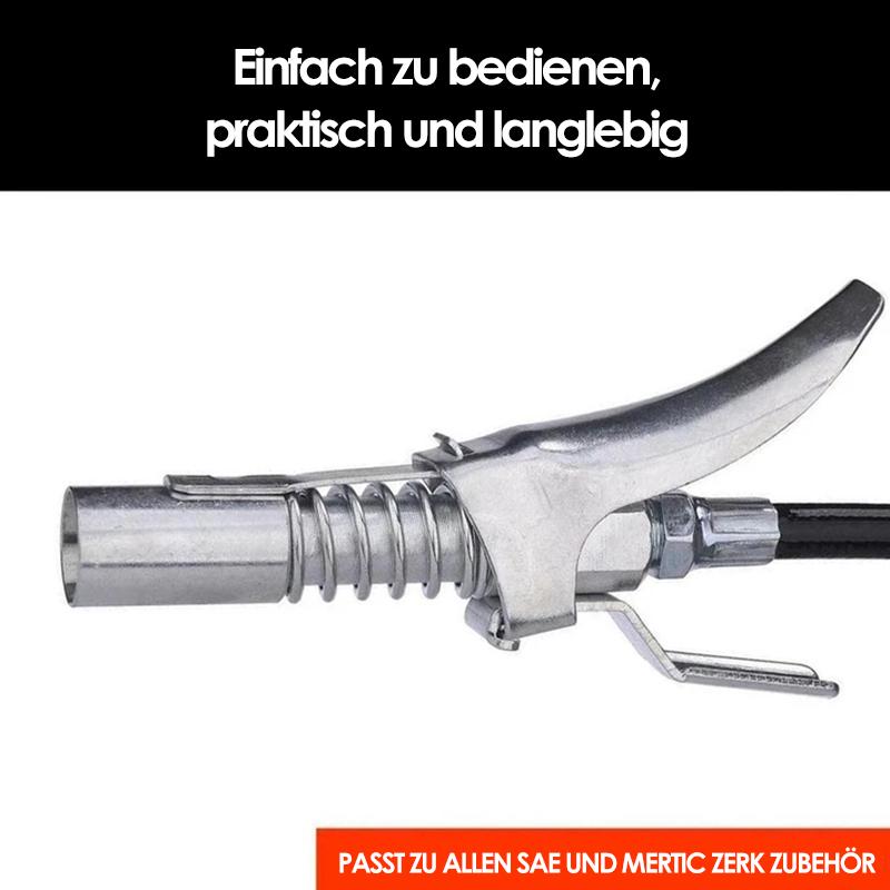 Präzises Hydraulik-Kupplungs-Werkzeug für Fettpressen, ermöglicht effizientes, sauberes Schmieren von Anlagen.