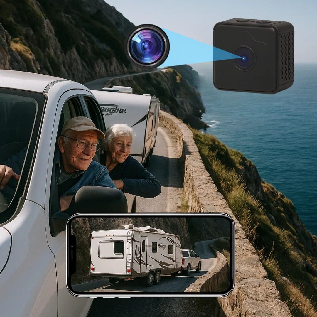 Universelle magnetische Rückfahrkamera mit Nachtsicht und WLAN für Auto & Wohnmobil. Kabellose Einparkhilfe.