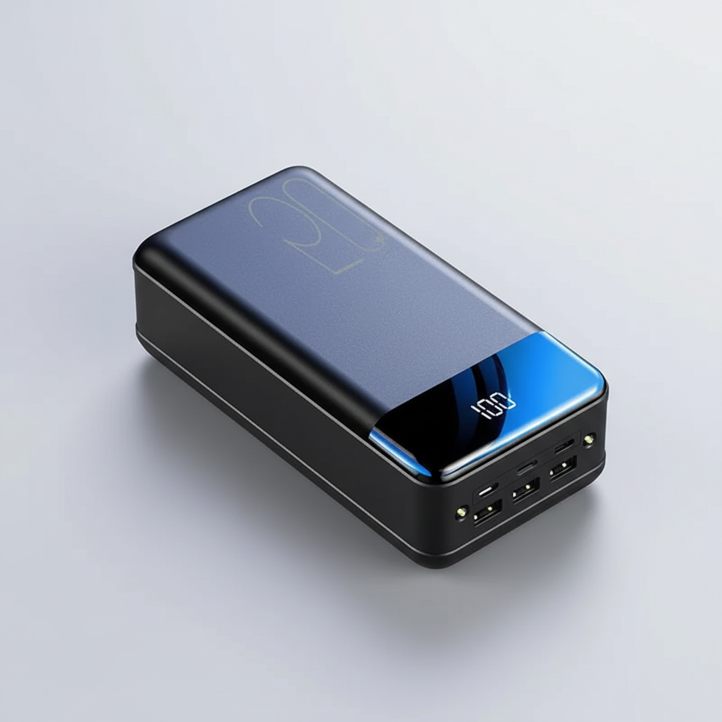 Leistungsstarke VoltHaven Mehrfachausgang-Powerbank zum Schnellladen von Elektronikgeräten; Dein mobiler Begleiter.