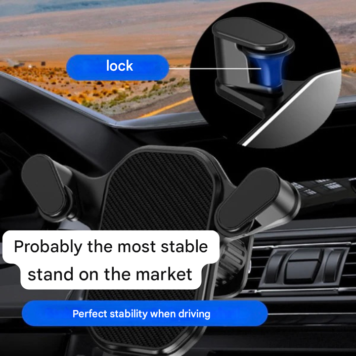 Flexible Smartphone-Halterung für Lüftung mit 360°-Drehung, ideal für optimale Sicht und sichere Autofahrt.