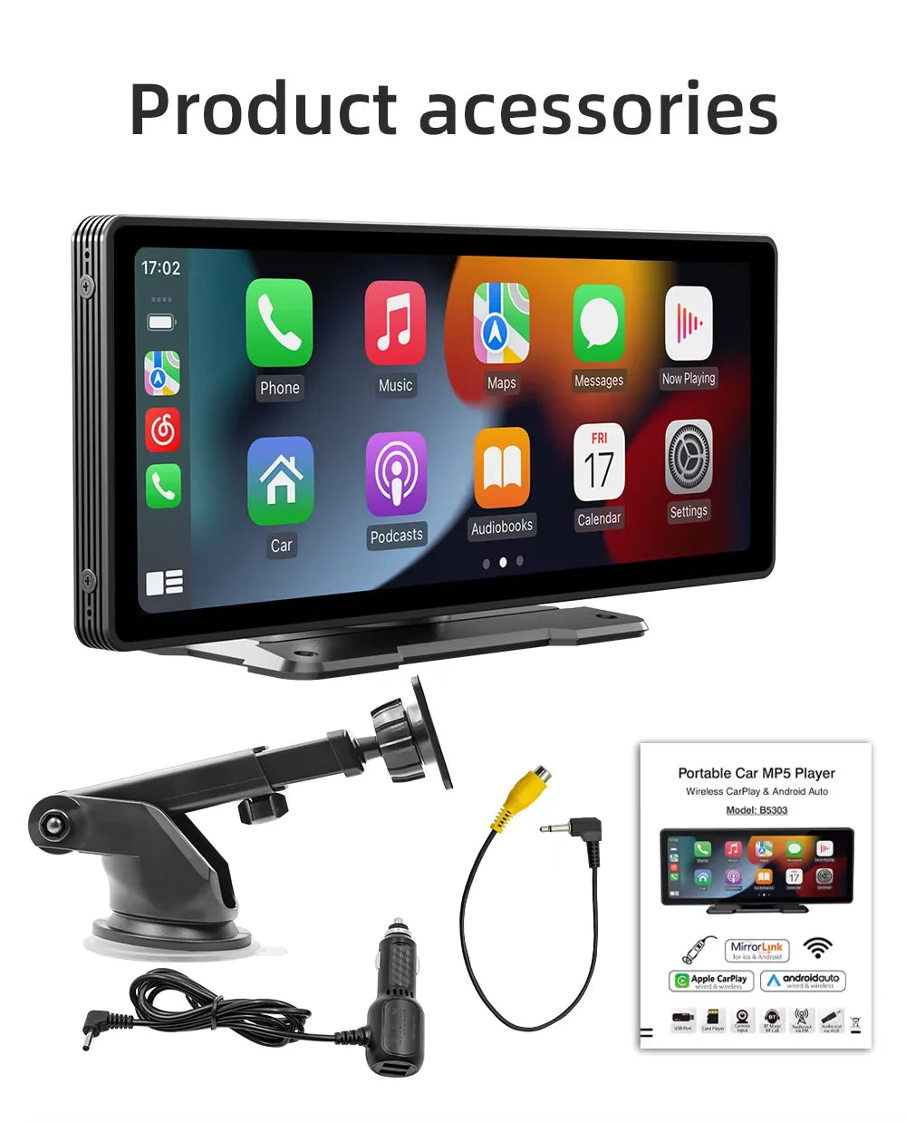 Neuester Auto Multimedia Player: 10,26-Zoll Bildschirm mit Wireless CarPlay und Android Auto für alle Fahrzeuge.