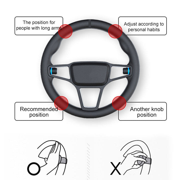 Innovativer Universal-Lenkradknopf aus Silikon. Sorgt für leichtgängiges Lenken und entspanntes Fahren.