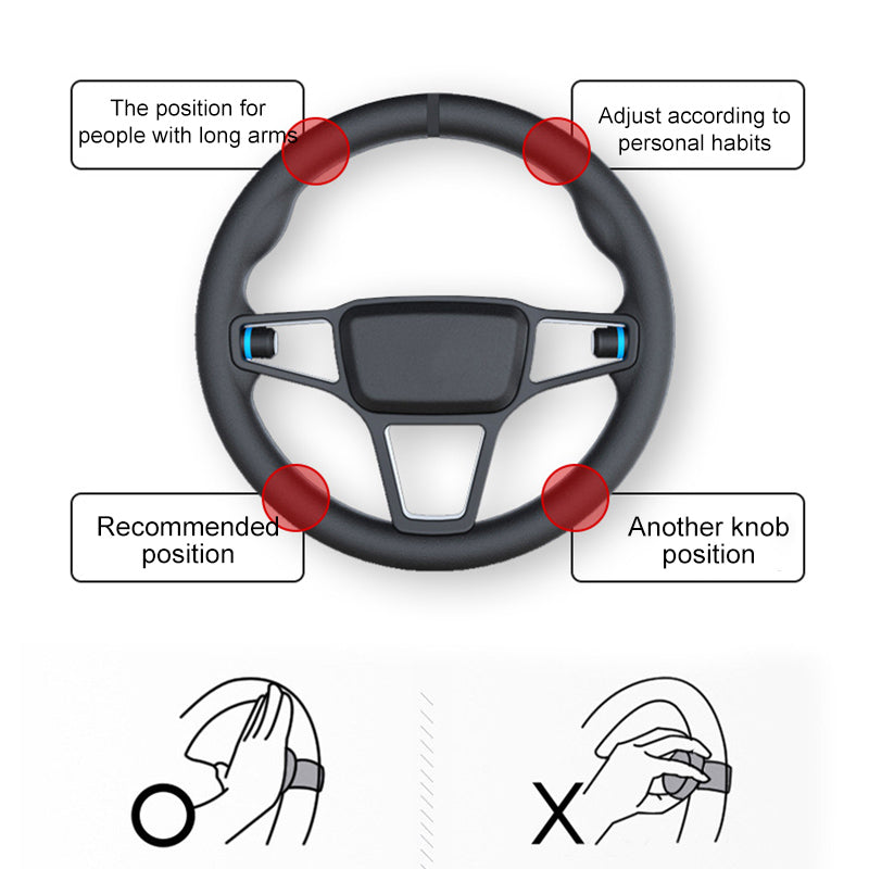 Universeller Lenkradknopf als Lenkhilfe für Autos, optimiert das Handling beim Einparken.