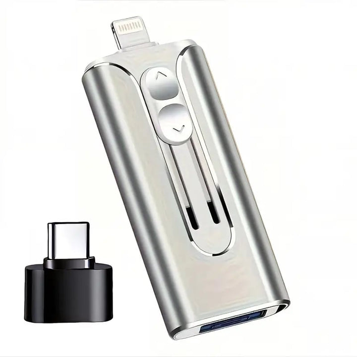 Leistungsstarker 4-in-1 USB 3.0 Flash Drive für zügige Speichererweiterung & Datenübertragung auf allen Geräten.