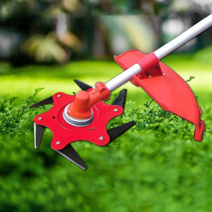 Universeller 6-Klingen Trimmerkopf für effiziente Rasenpflege & Unkrautentfernung im Garten.