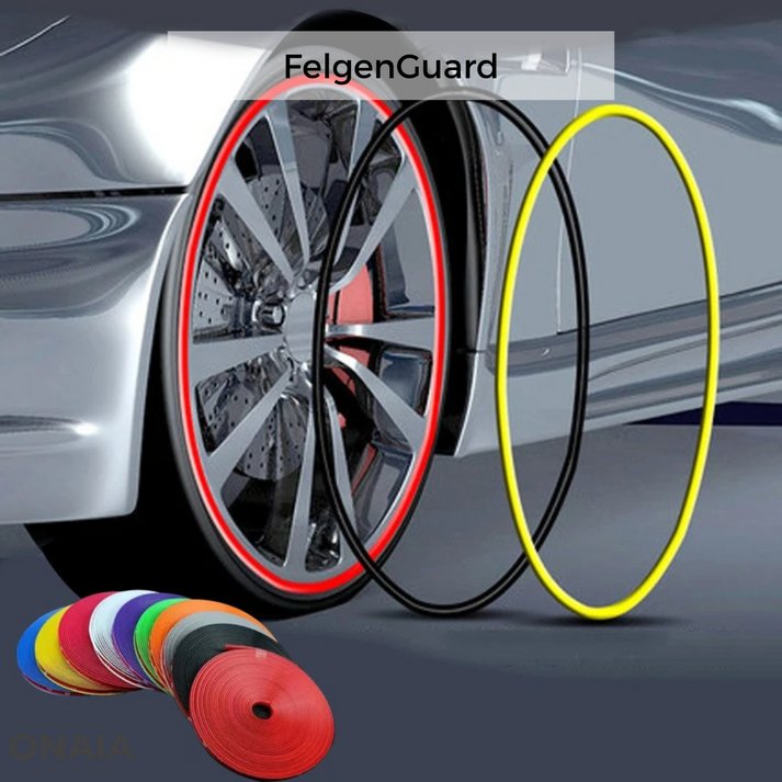 Sportlicher Felgenschutz für Auto-Tuning, selbstklebend, farbiges Styling für Felgen.