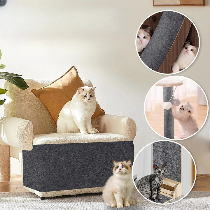 Universeller Kratzschutz für Katzen, schützt Möbel effektiv vor Kratzspuren an Sofa und Sessel.