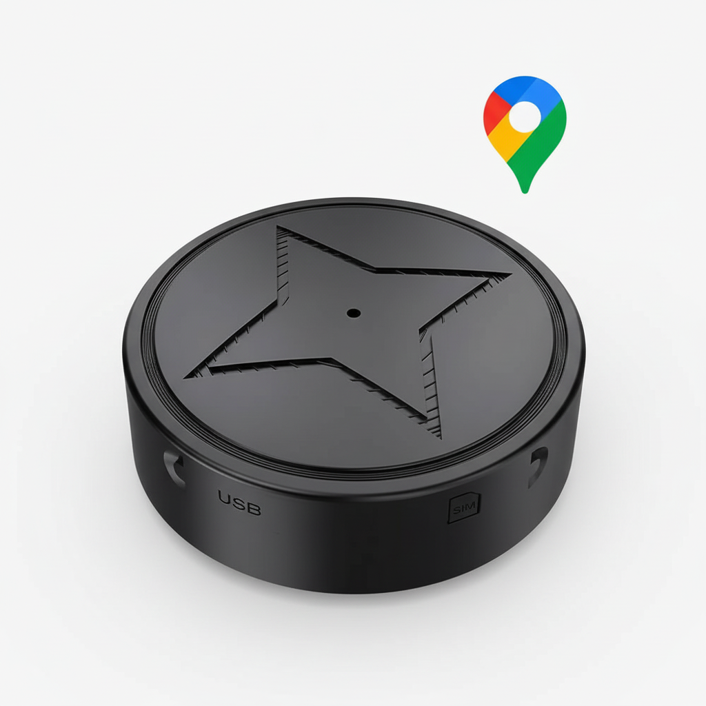 Universeller magnetischer GPS-Tracker zur Echtzeit-Ortung von Fahrzeugen, wasserdicht und diebstahlsicher.