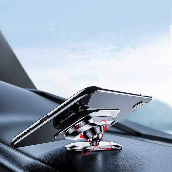 Sicherer magnetischer Telefonhalter fürs Armaturenbrett im Auto, 360° drehbar, perfekt für Navigation.