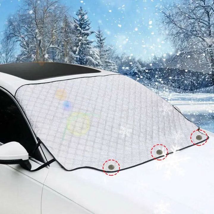 Ganzjähriger magnetischer Scheibenschutz, wasserdicht & strapazierfähig. Perfekt gegen Frost & UV.