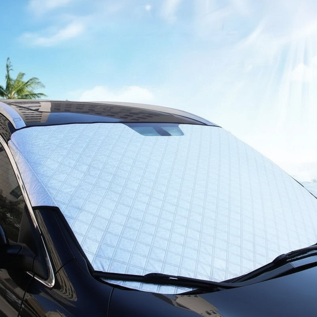 Effektiver Sonnenschutz für Auto-Windschutzscheibe. Hält den Innenraum von Limousine, SUV & Van kühl.