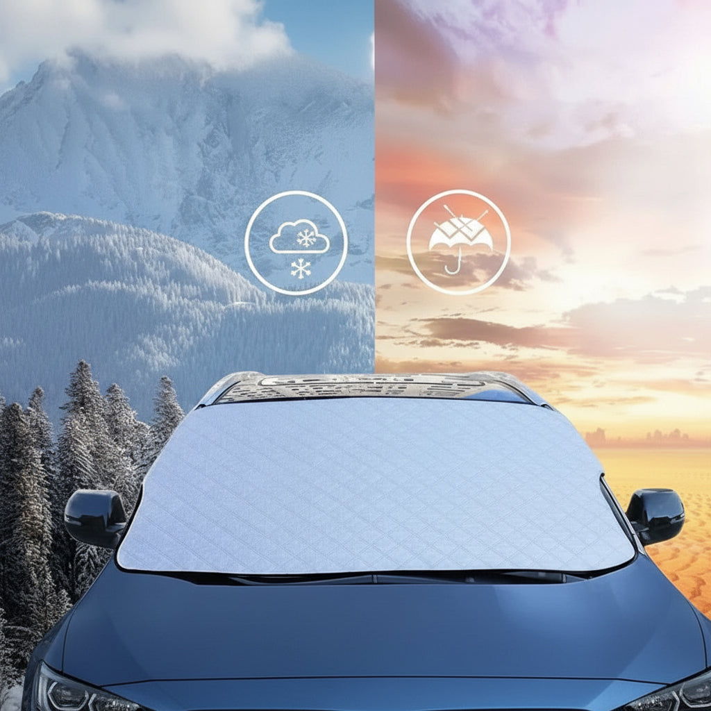 Ganzjahres-Scheibenschutz für Pkw, SUV & Van. Schützt die Windschutzscheibe vor Frost, Sonne und Schmutz.