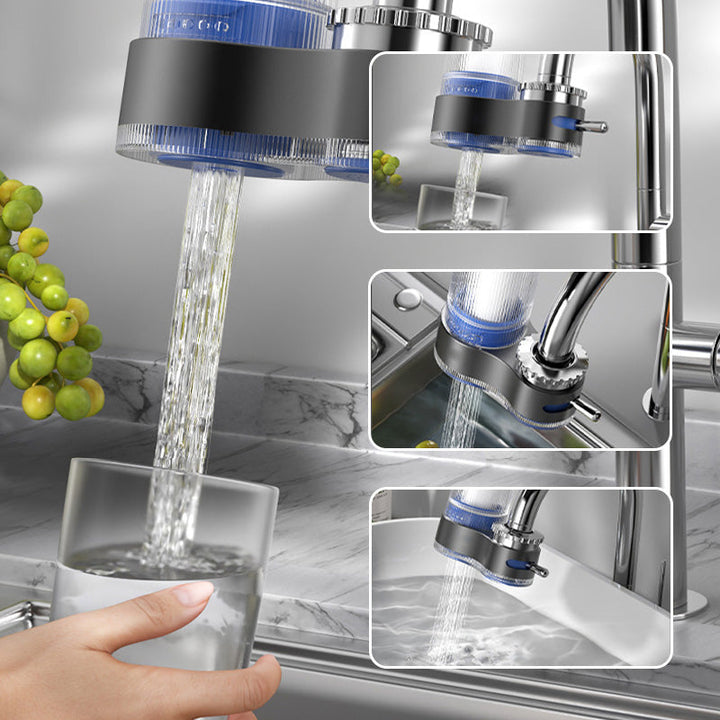 Moderner Wasserhahnfilter für die Küche, verbessert die Qualität Ihres Trinkwassers durch effektive Filtration.