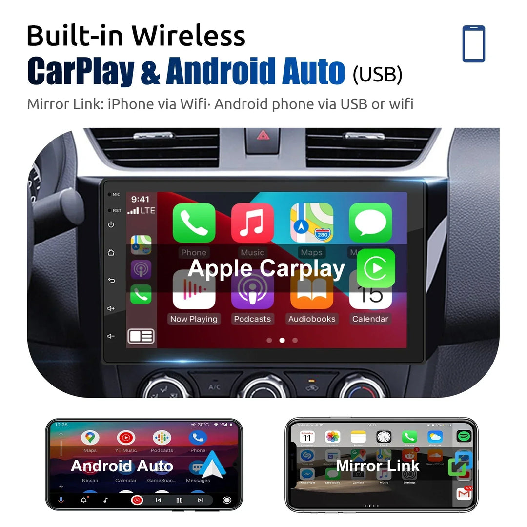 Multimedia Autoradio mit GPS Navigation, Touchscreen & Quad Core für alle Android Fahrzeuge.