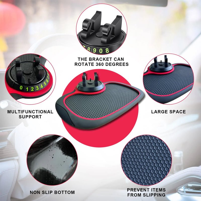 Praktisches Auto Organizer Pad für Armaturenbrett, rutschfest & flexibel, ideal für Handy, Schlüssel.