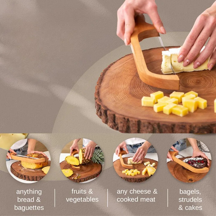 Scharfes Brotschneidemesser mit Wellenschliffklinge für präzises Schneiden von frischem Brot. Robustes Serriermesser.