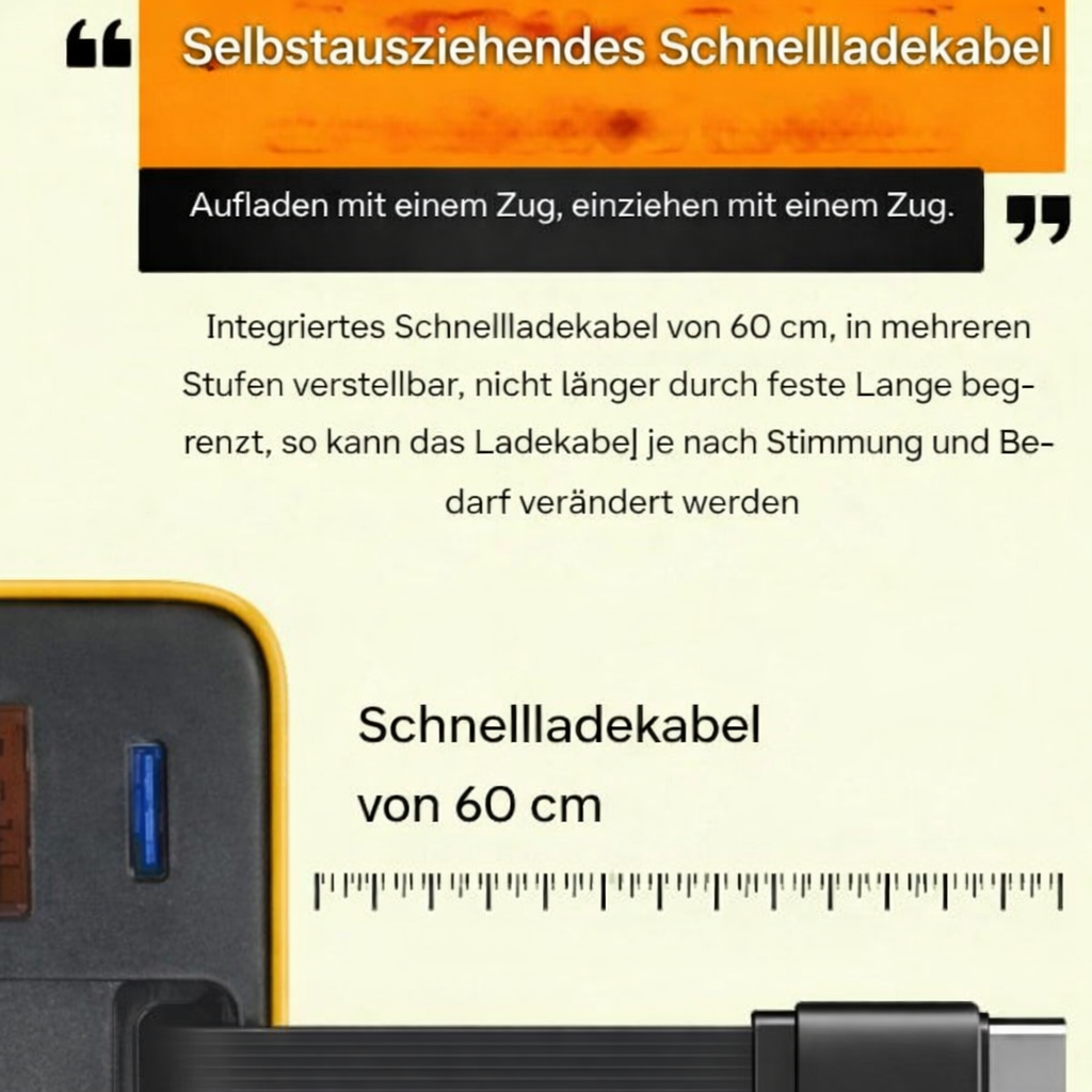 Leistungsstarker GaN Adapter für schnelles Aufladen von Handys, Tablets & Laptops. Ideal als Universal-Lader.