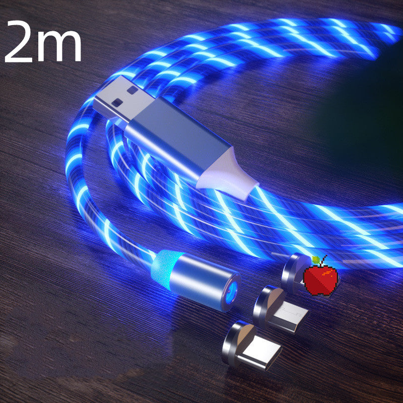Magnetisches Schnellladekabel 3-in-1, universal für Handy, USB C, Micro USB, iOS Geräte.
