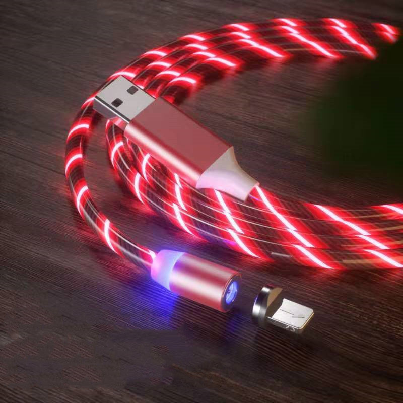 Komfortables magnetisches Handy-Ladekabel aus robustem Nylon für schnelles Aufladen.