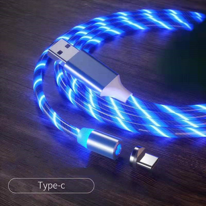 Magnetisches Schnellladekabel aus geflochtenem Nylon, kompatibel mit USB-C, Micro-USB, iOS.