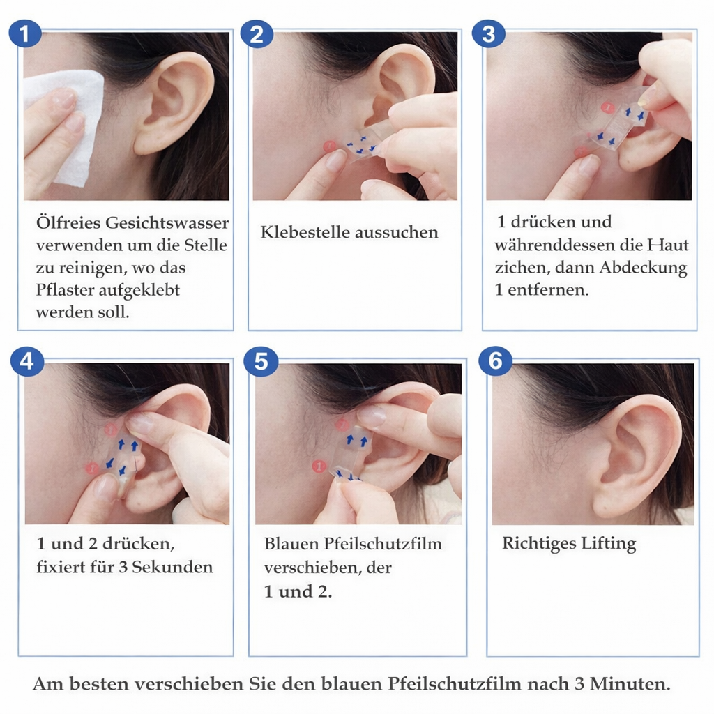 Hochwertige Lifting Tapes für effektives Gesichtslifting, Hautstraffung & Anti-Aging bei Damen.