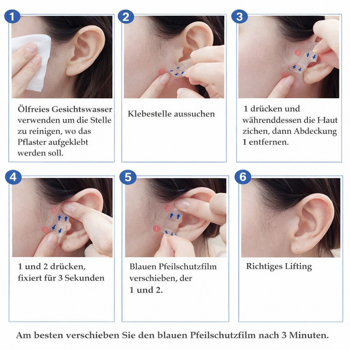 Hochwertige Lifting Tapes für effektives Gesichtslifting, Hautstraffung & Anti-Aging bei Damen.