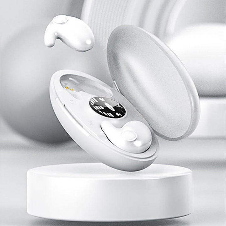 Rosa, unsichtbare Bluetooth In-Ear Schlaf-Ohrhörer, IPX5 wasserdicht, mit Geräuschisolierung für Komfort.