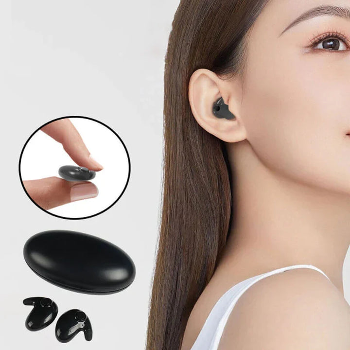 Diskrete In-Ear-Kopfhörer mit aktiver Geräuschunterdrückung für ungestörten Musikgenuss und klare Anrufe.