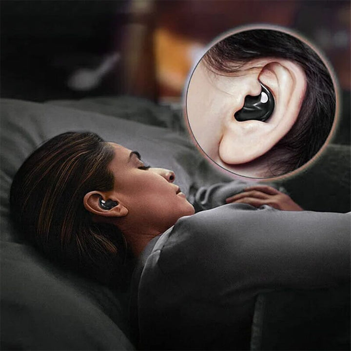 Diskret & kabellos: Unsichtbare Bluetooth-Schlaf-Ohrhörer, ideal für seitliches Schlafen & Komfort.