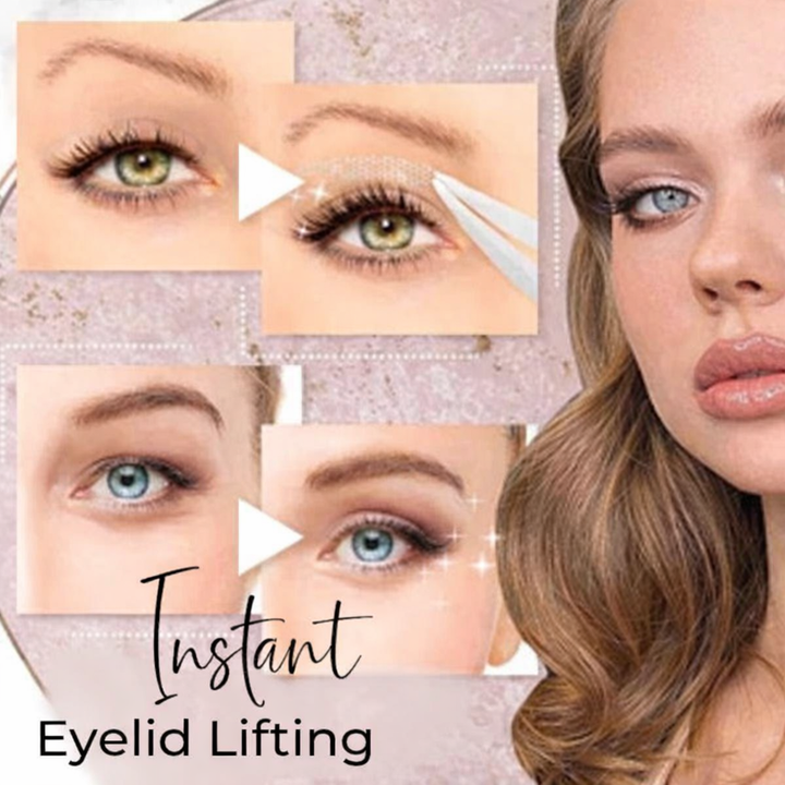 Transparentes Augenlid Tape für natürliches Augenlifting. Unsichtbar unter Make-up. Jugendlicher Blick.