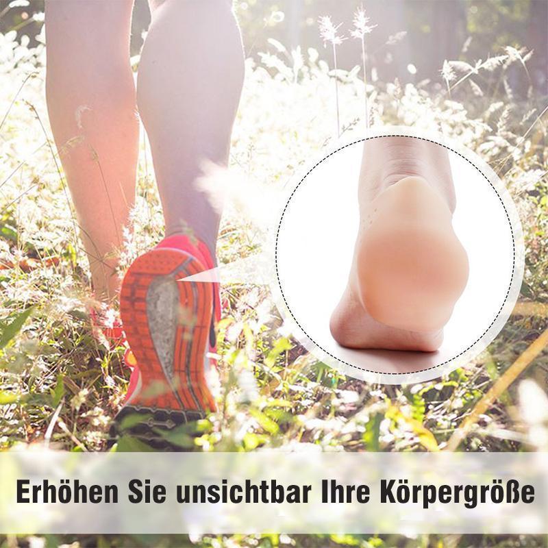 Unsichtbare Silikon-Fersenkissen für komfortable Höhenerhöhung und bessere Haltung, unisex.