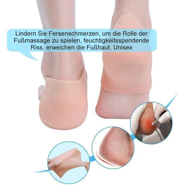 Unsichtbare Fersenkissen für eine verbesserte Haltung und komfortable Fußpflege; Silikon-Einlegesohlen unisex.