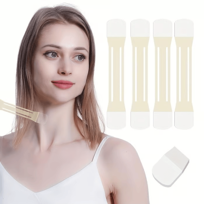 Unsichtbares Damen Hals- & Gesichtslifting Tape für sofortige Straffung und Faltenreduzierung.
