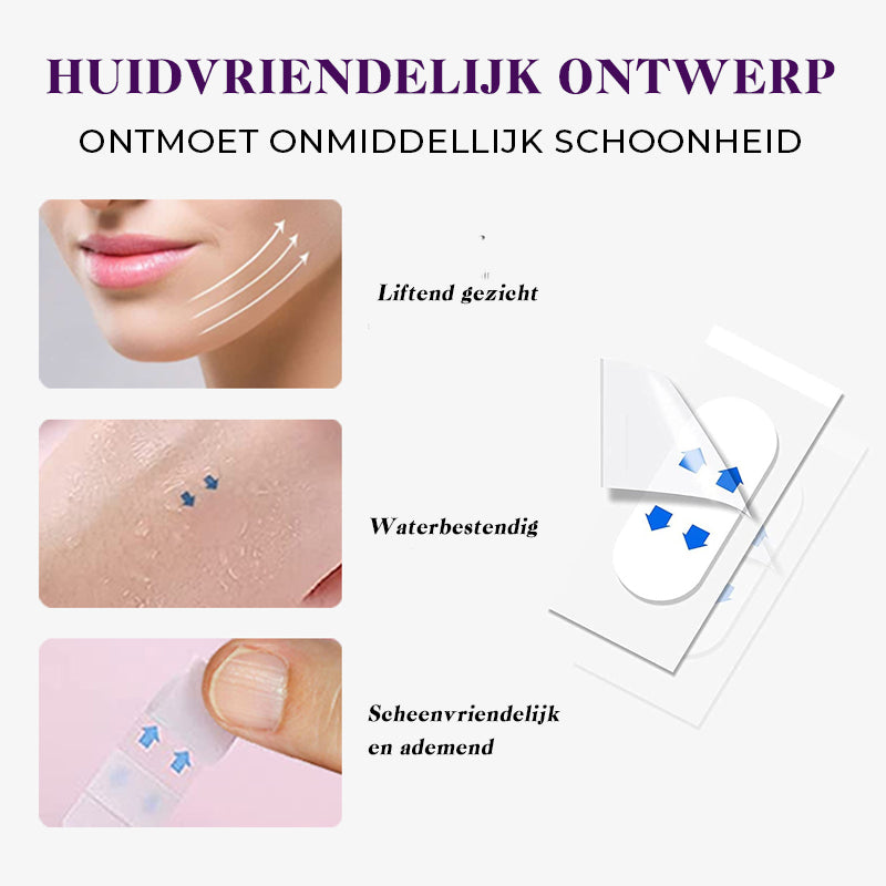 Schönheitshelfer: Unsichtbares Facelifting-Tape für sofortige Hautstraffung, Anti-Falten und V-Gesicht Konturierung.