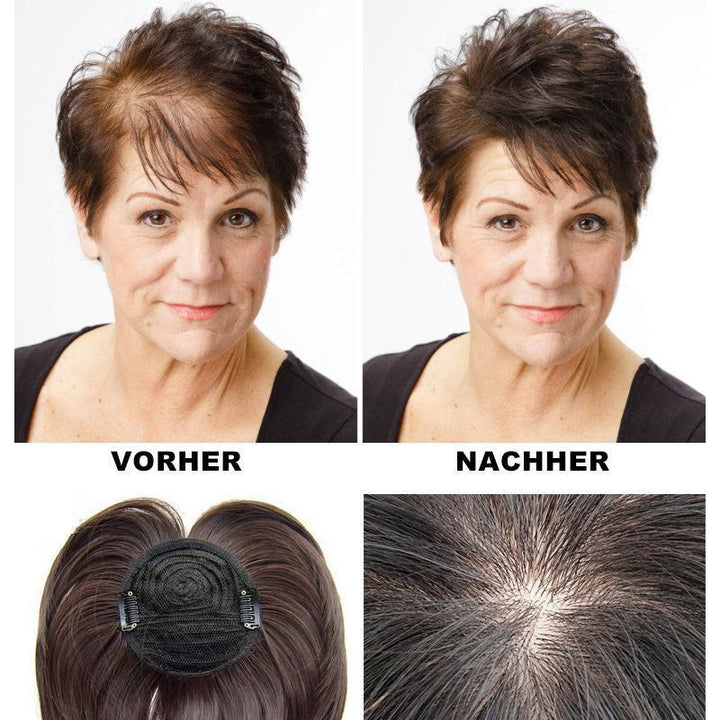 Haarverdichtung Oberkopfhaarteil für sofortiges Volumen und volles Haar.