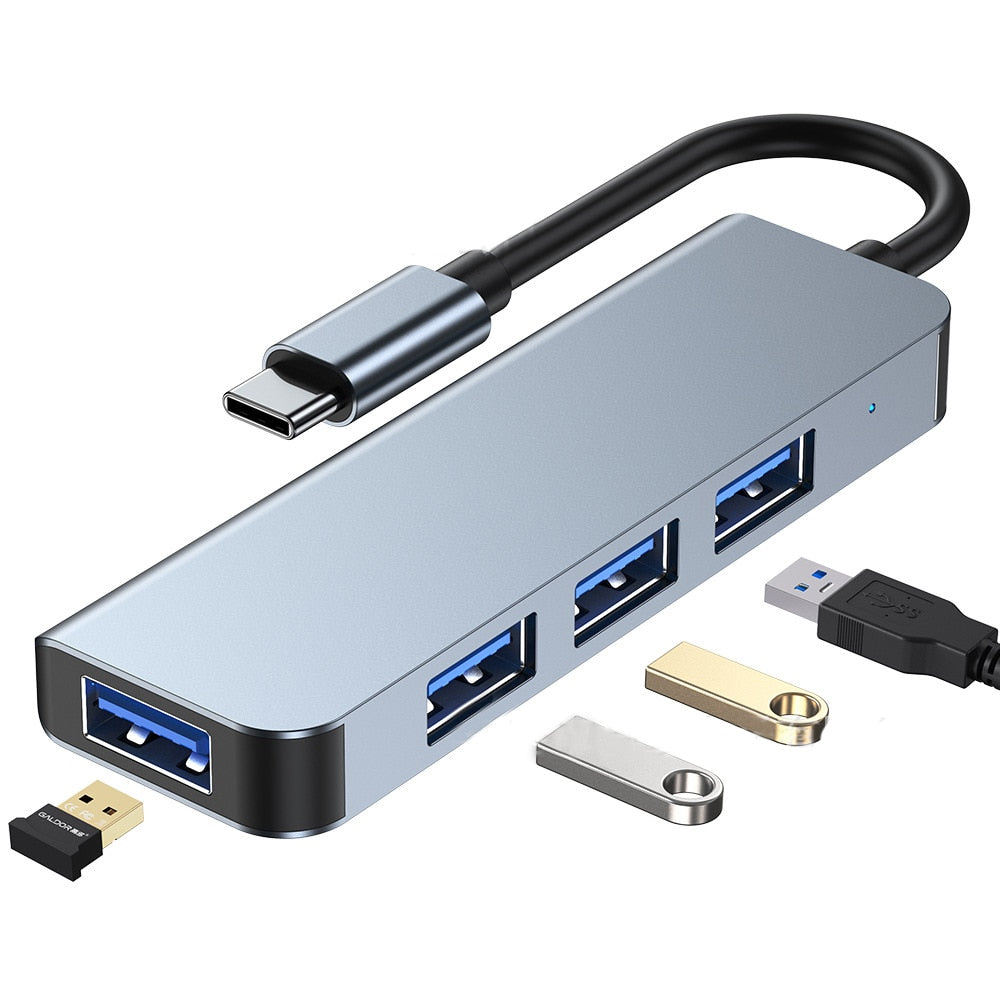 USB-C Dockingstation für MacBook/iPad Pro. Erweitert Laptop-Konnektivität mit HDMI, PD, USB.
