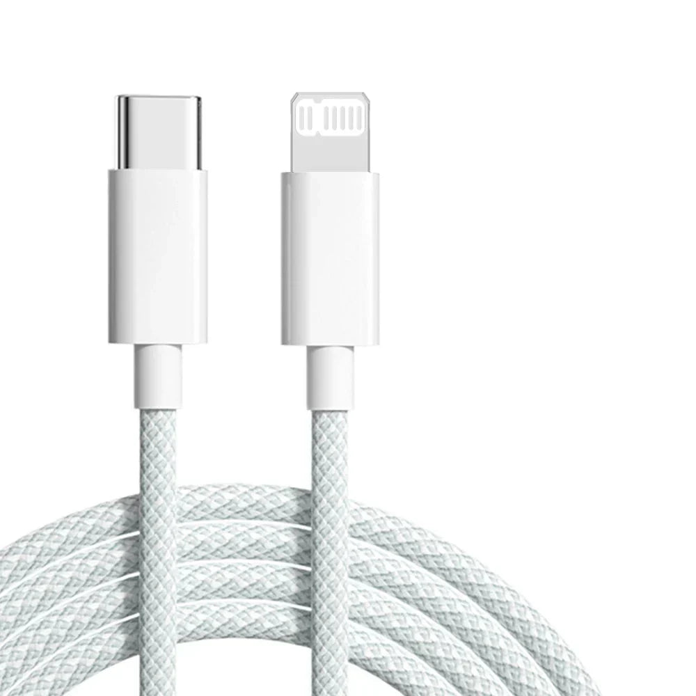 USB-C Lightning Daten- und Schnellladekabel (3A) für schnelle Sync & Aufladung von iPhone, iPad & AirPods.
