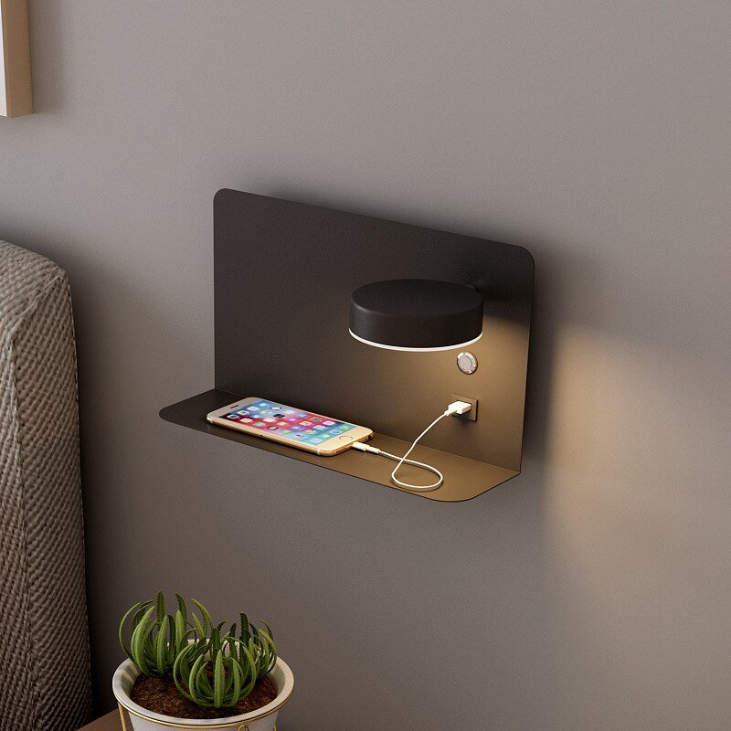 Kabellose USB-Wandleuchte als flexibles LED-Stimmungslicht; perfekt für Schlafzimmer, Wohnzimmer & Lesebereich.