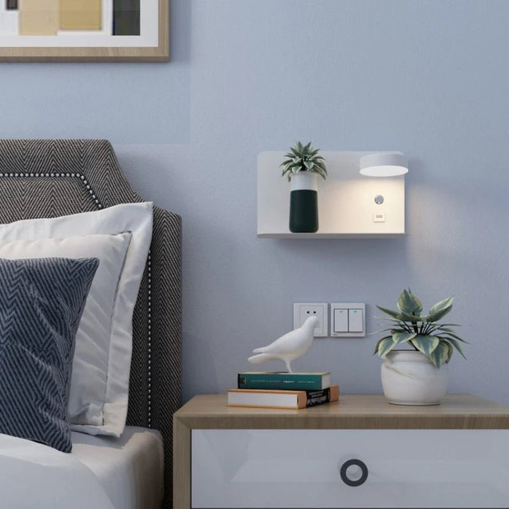 Dimmbare kabellose LED-Wandleuchte; flexibles Design aus Metall als stilvolle Innenbeleuchtung oder Akzentlicht.