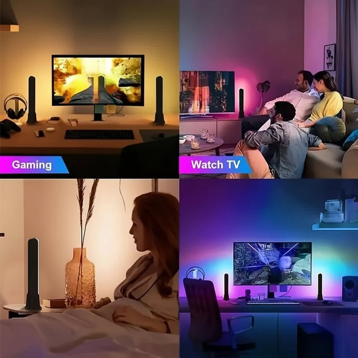 Farbenfrohe RGB Lichtleiste schafft stimmungsvolles Ambiente und PC Beleuchtung.