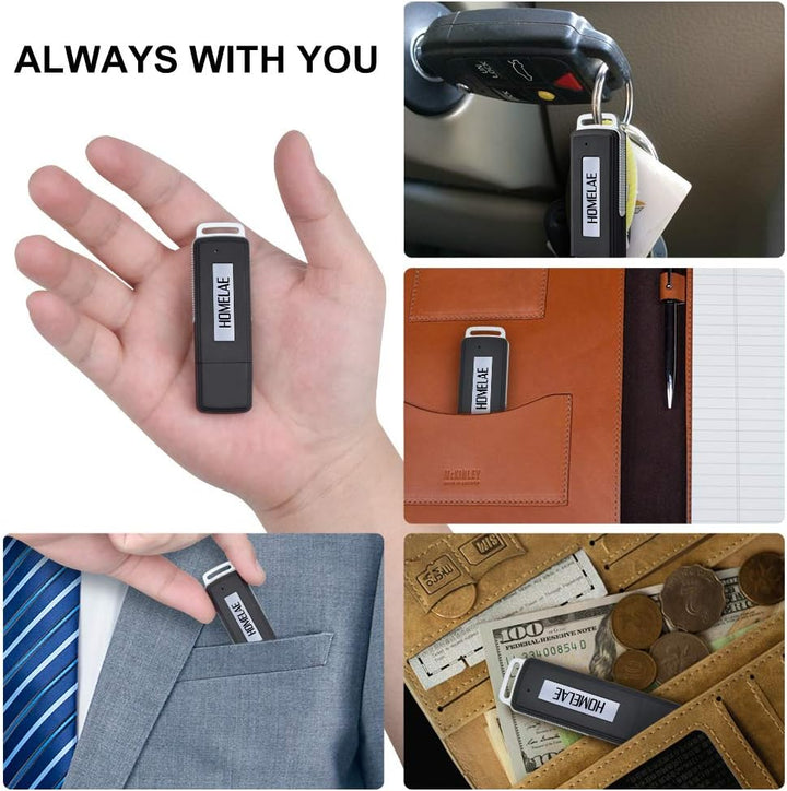 Schlanker USB Digitalrekorder für Interviews & Vorträge. Rauschunterdrückung sorgt für kristallklare Sprachaufnahmen.