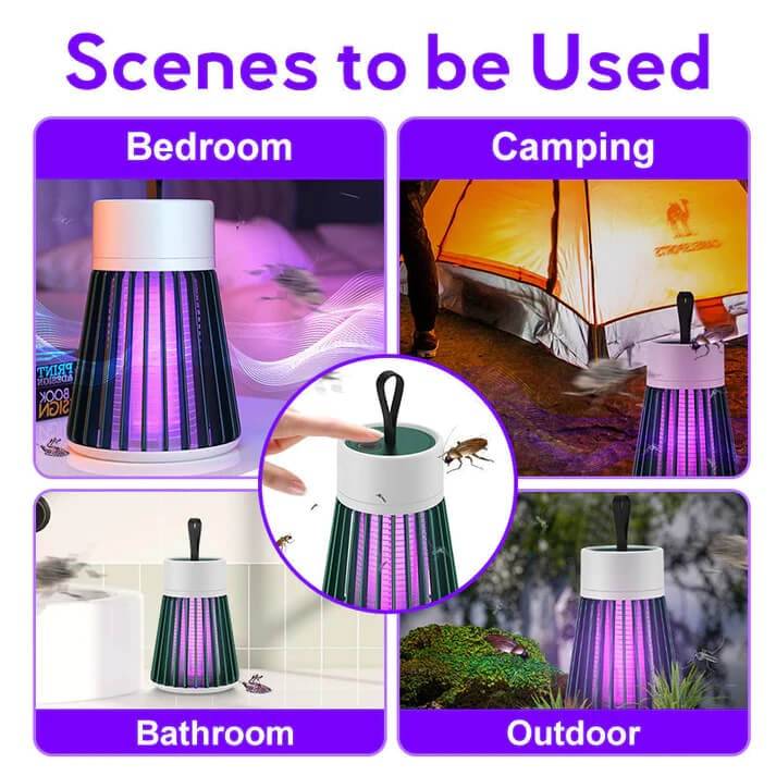 Geräuschlose USB Insektenfalle für Zuhause, sicher für Haustiere, UV-Licht für Schädlingskontrolle.