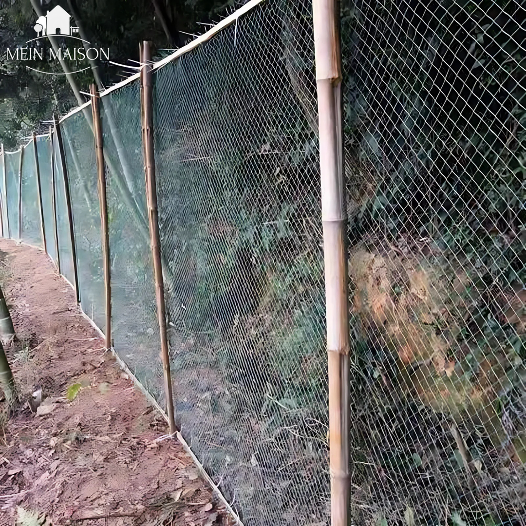 Einzelne Pflanze unter einem flexiblen Gartennetz. Schützt effektiv vor Insekten, Vögeln und Hagel.