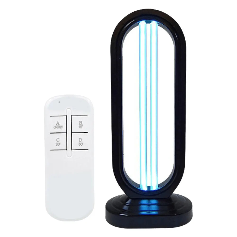 Sauberes, keimfreies Zuhause dank UV-C Desinfektionslampe mit Ozon; verbessert die Raumluft-Hygiene.